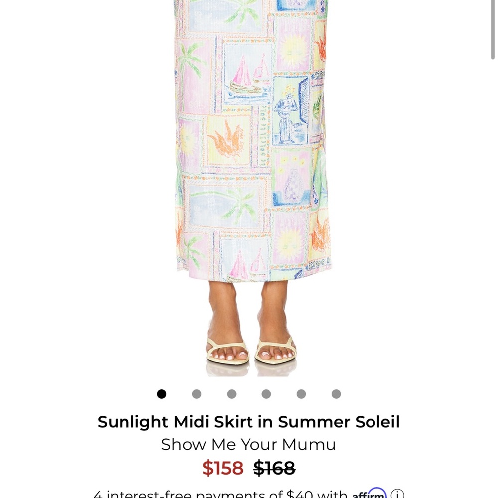 Show Me Your MuMu Pastel Print Midi Skirt